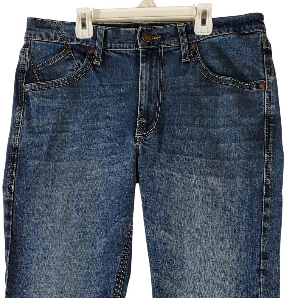 Rock‎ & Republic Mens Straight Leg Jeans Medium Wash Blue Denim 34x34